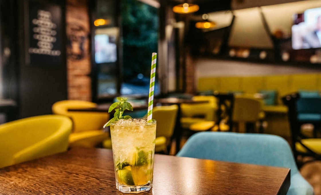 Virgin Mango sitting on a table