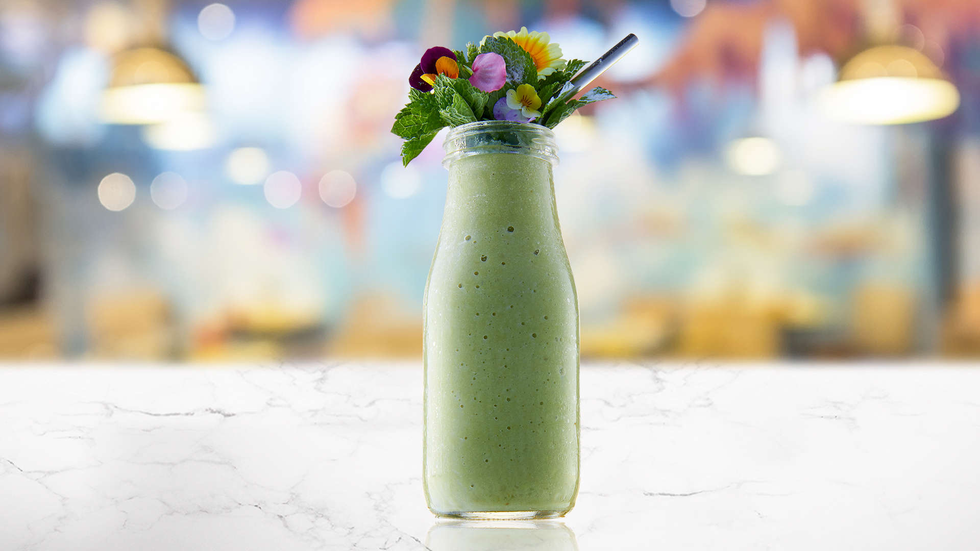 Jar of clean future on a marble surface