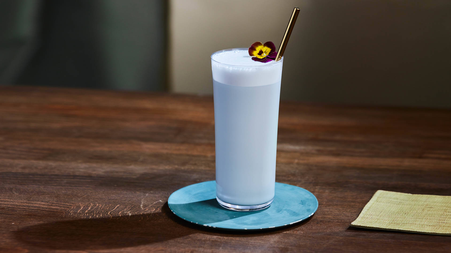 Lavender Shake on a coaster 