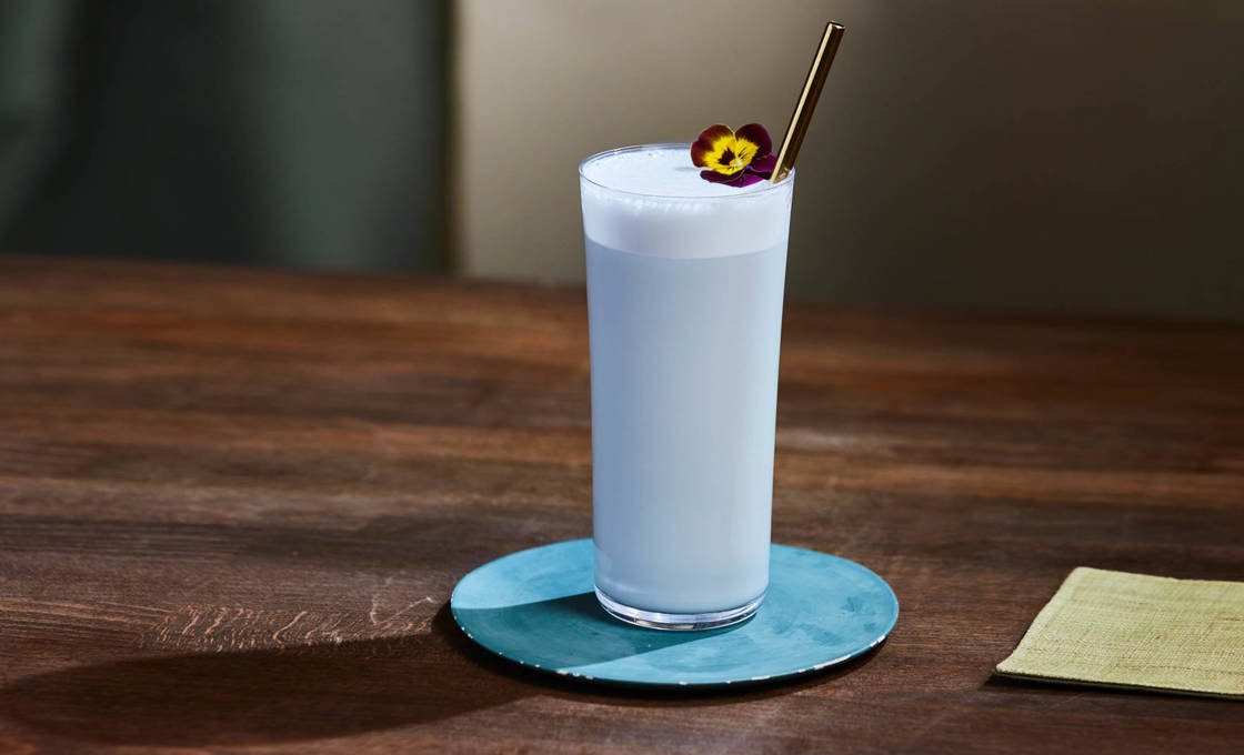 Lavender Shake on a coaster 