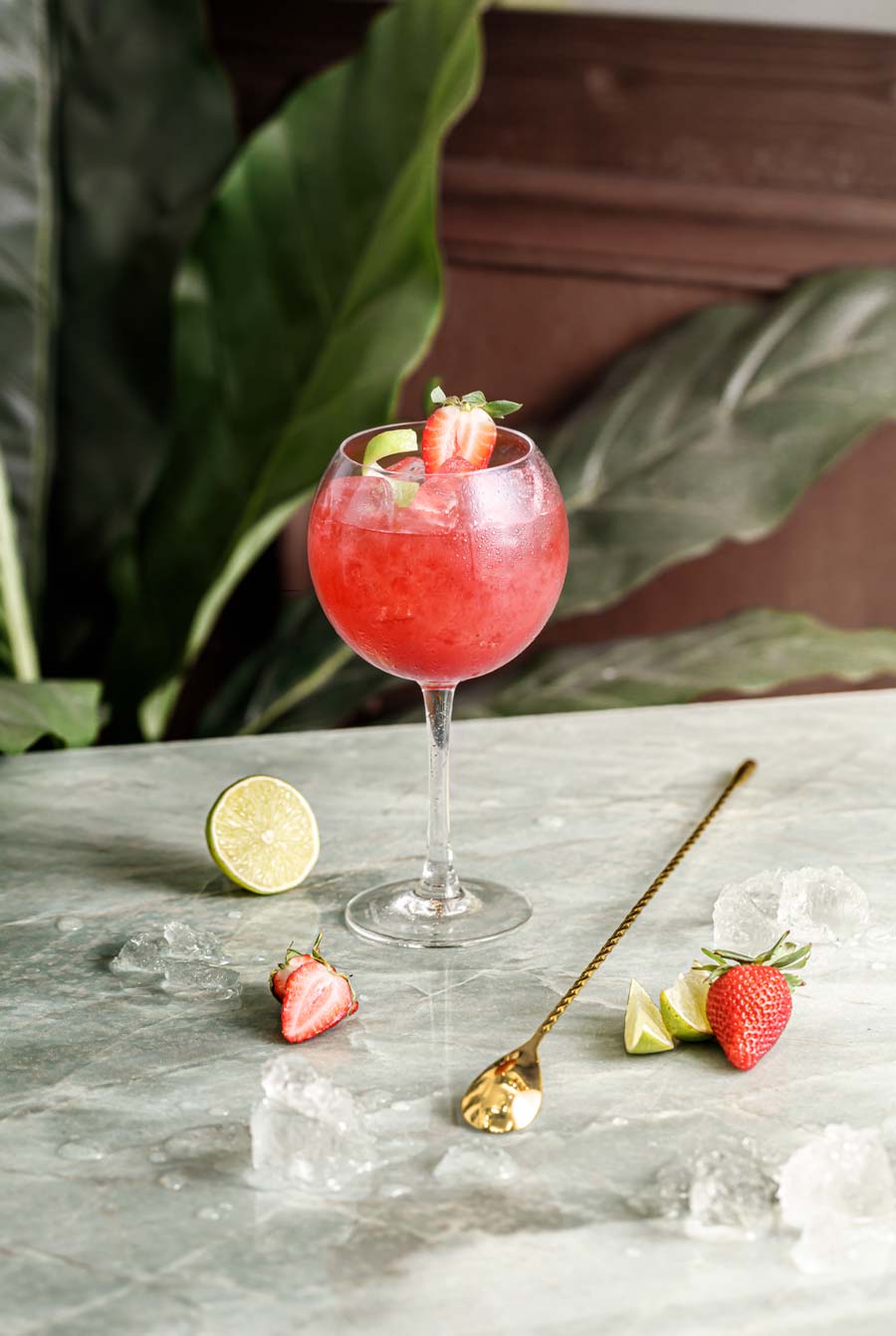 glass of Strawberry Froze