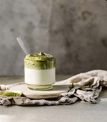 Homemade Dalgona Matcha Latte