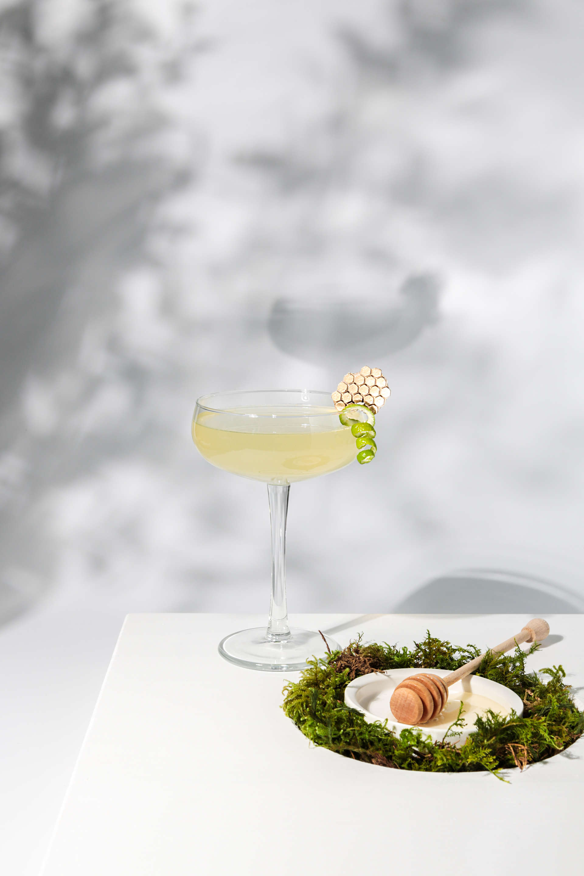 Bees knees Gin Cocktail Mixology with honey and lime juice